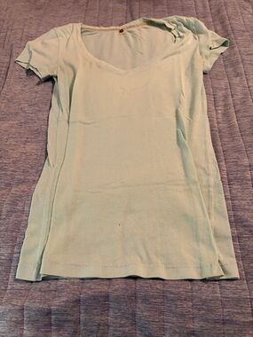 Victoria's Secret Mint Green V-Neck Short Sleeve Tee